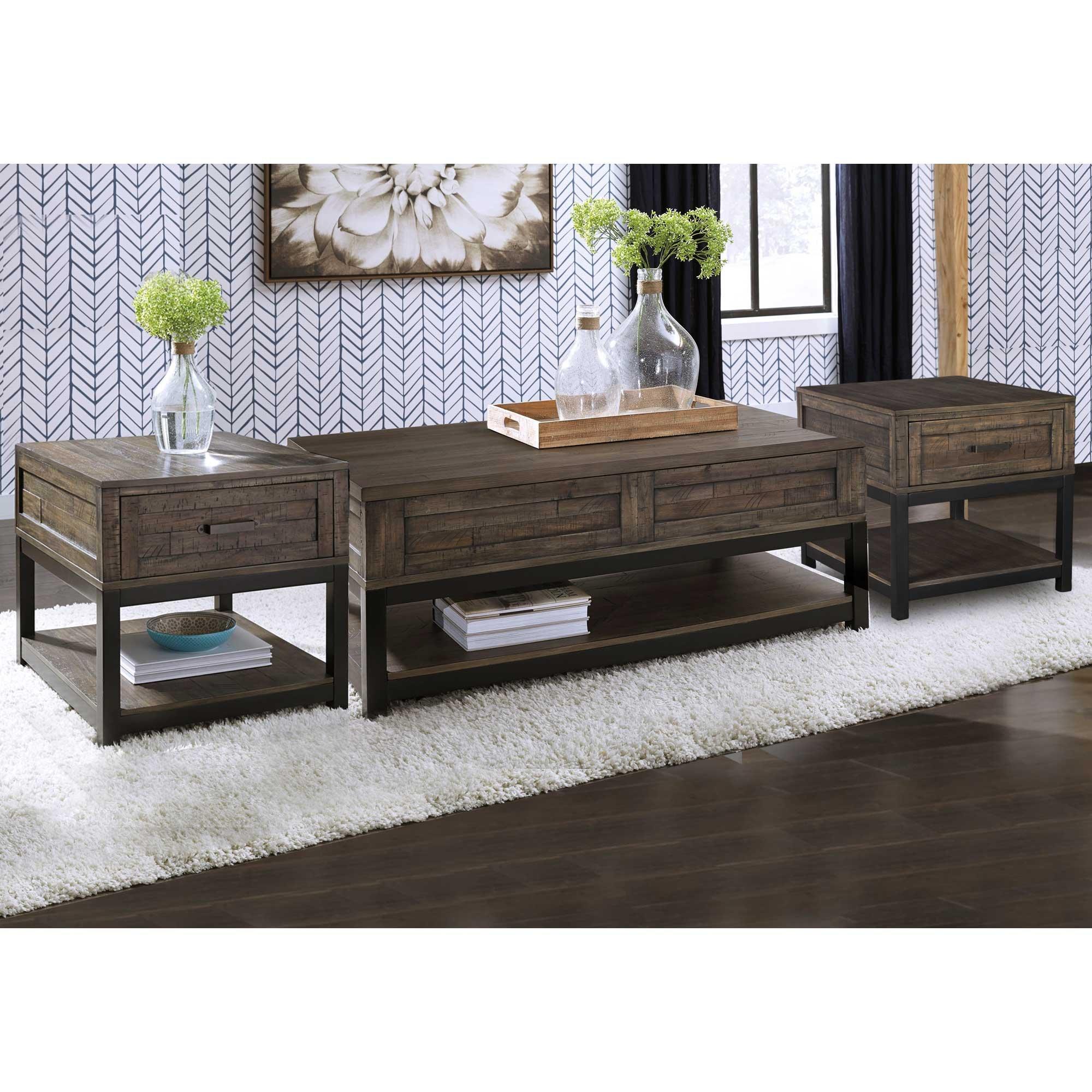 Rent to Own Ashley 3Piece Johurst Coffee Table w/ 2 End Tables at